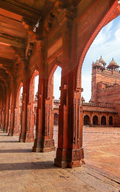 Fatehpur Sikri archways and fort, Agra, India