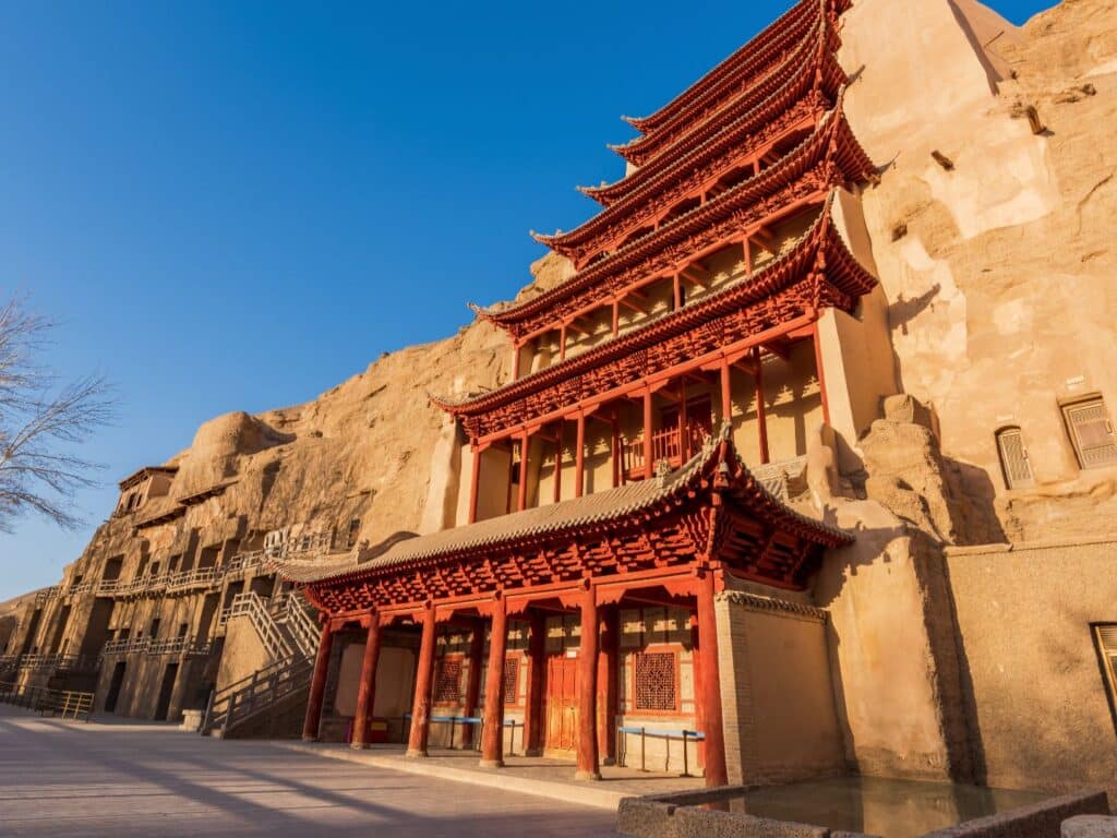 Entrance to Mogao Caves, Dunhuang, China