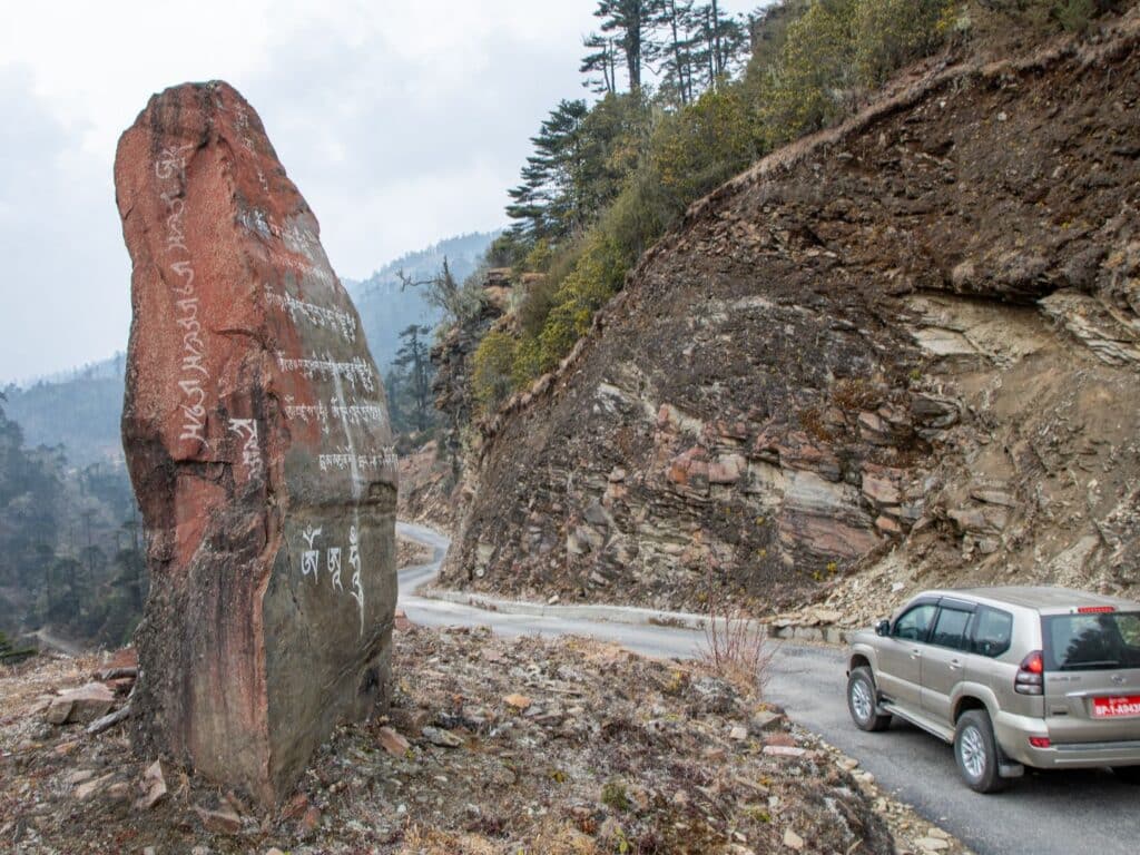 On the road just outside Merak, Bhutan