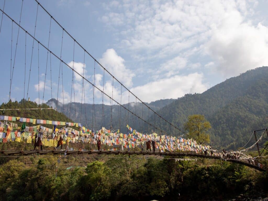 Punakha - Bridge to Crown Prince temple, Bhutan