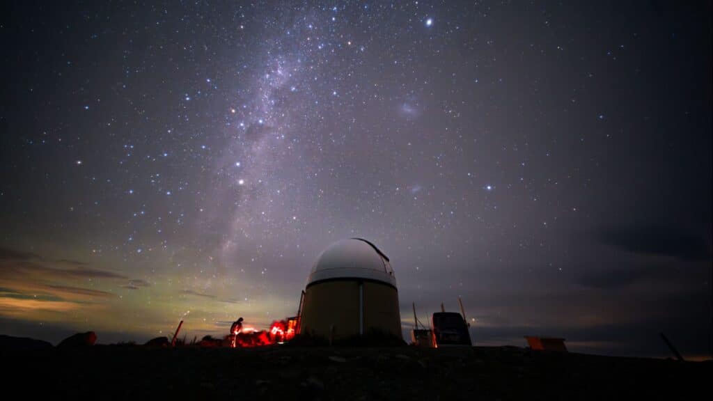Night sky from Mt John Observatory, New Zealand