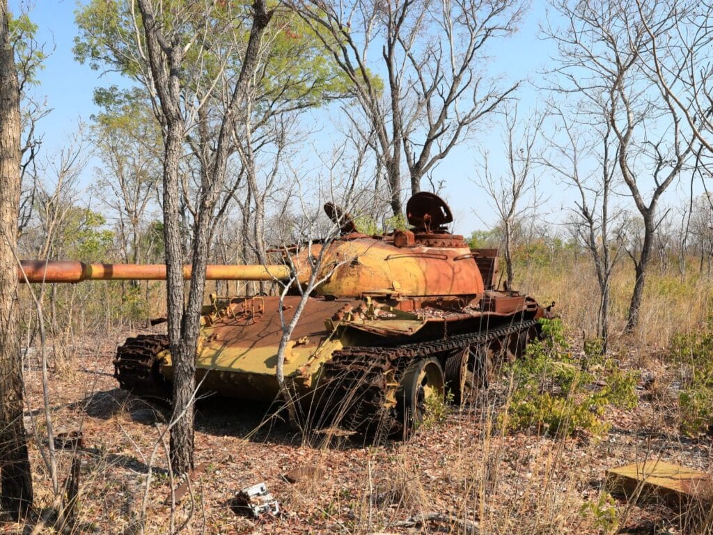 Abandoned tank, Angola