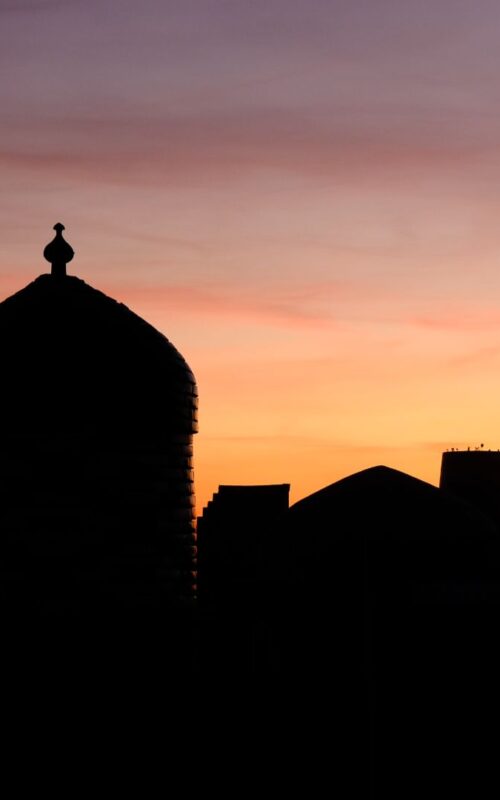 Khiva skyline at sunset, Uzbekistan