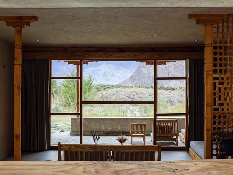Views from the Kyagar hotel, Nubra Valley, Ladakh, India