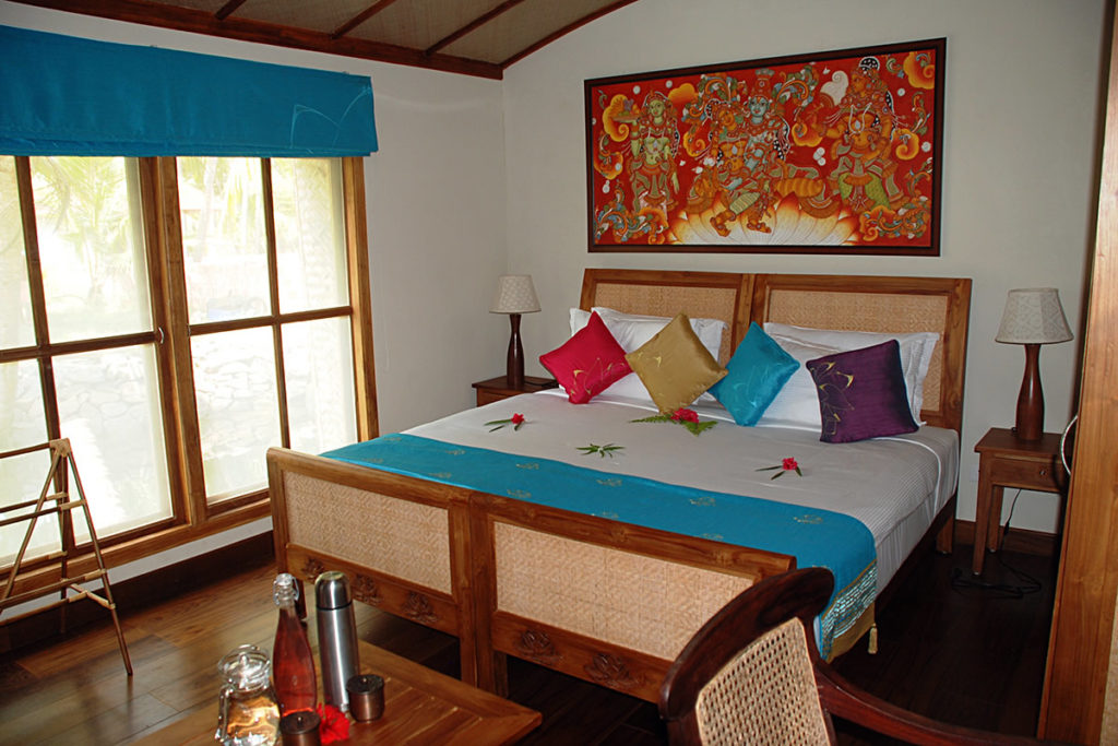 Bedroom, Lotus Houseboat, Kerala, India
