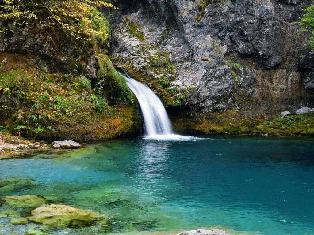 Waterfall, Eye of Thethi, Albanian Alps, Albania