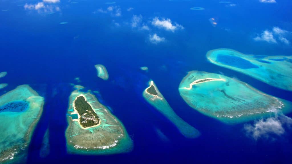 Aerial View over Maldives, Maldives