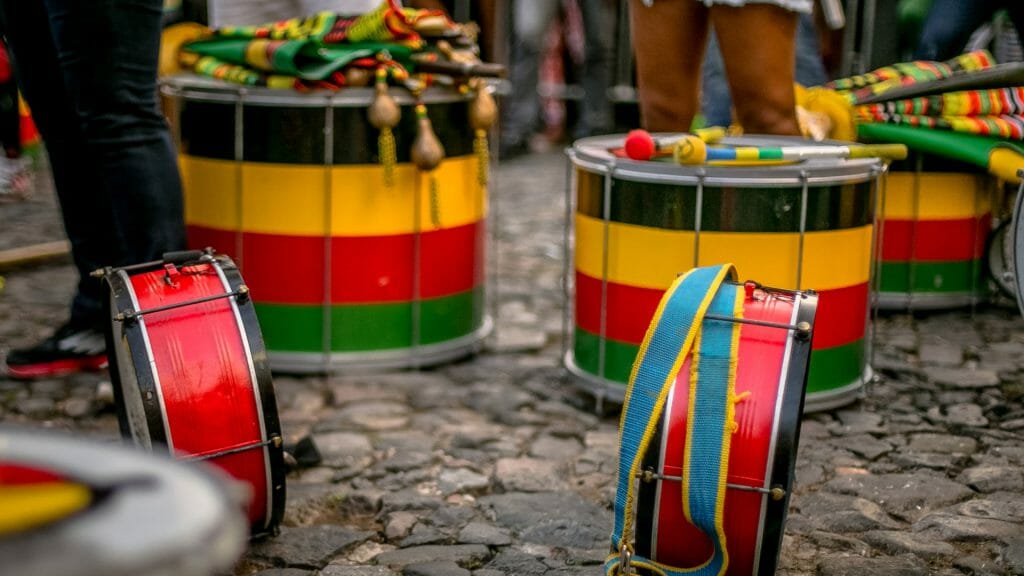 Afro Brazilian Drummers, Pelourinho, Salvador, Brazil