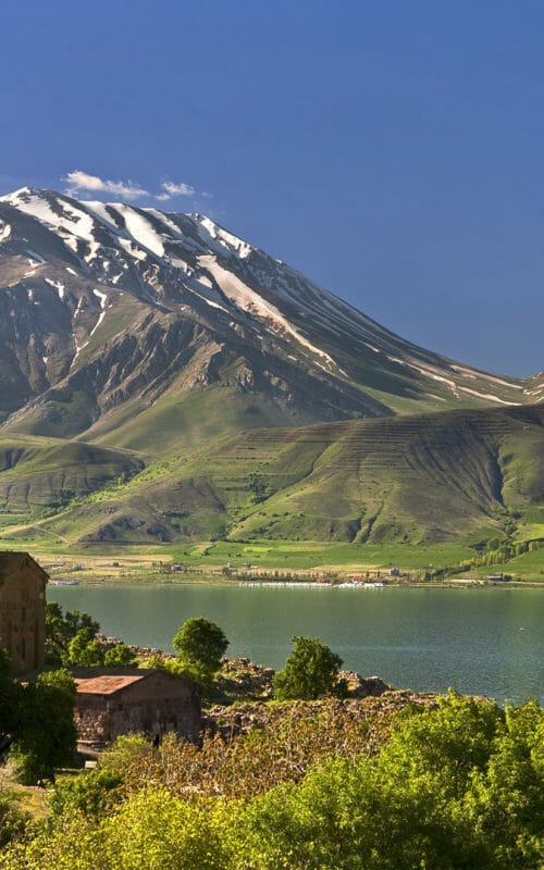 Akdamar Island in Van Lake, The Armenian Cathedral Church of the Holy Cross, Turkey