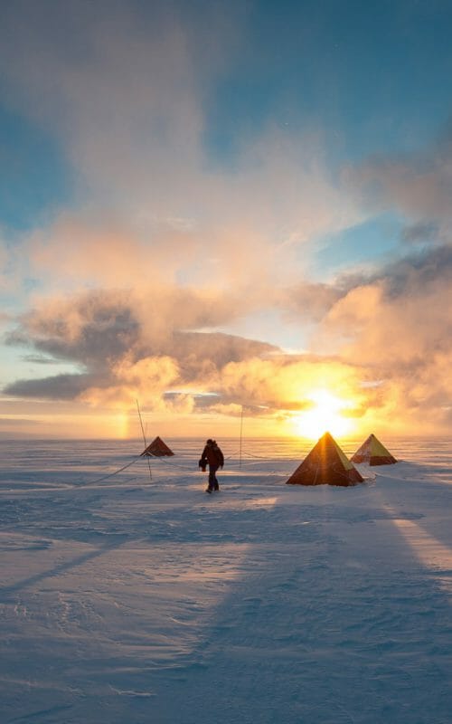 Camp set up in Antarctica