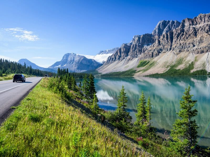 Bow Lake, Icefields Parkway, Banff, Rocky Mountains, Alberta, Canada