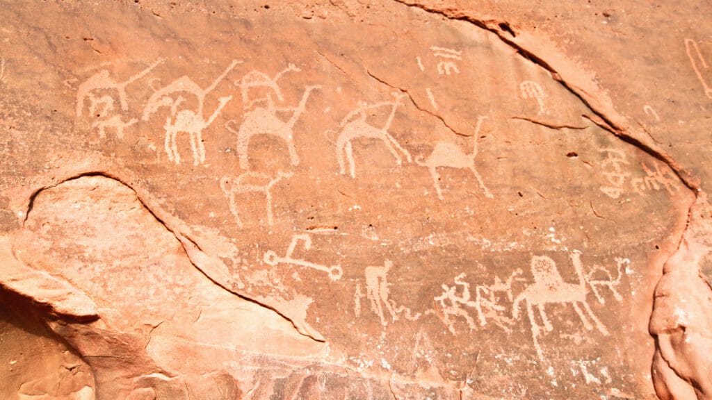 Wadi Rum Rock Carvings, Jordan