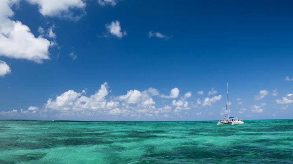 Catamaran sailing in Cuba