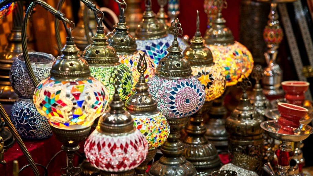 Decorative lamps, Muttrah Souq, Muscat, Oman