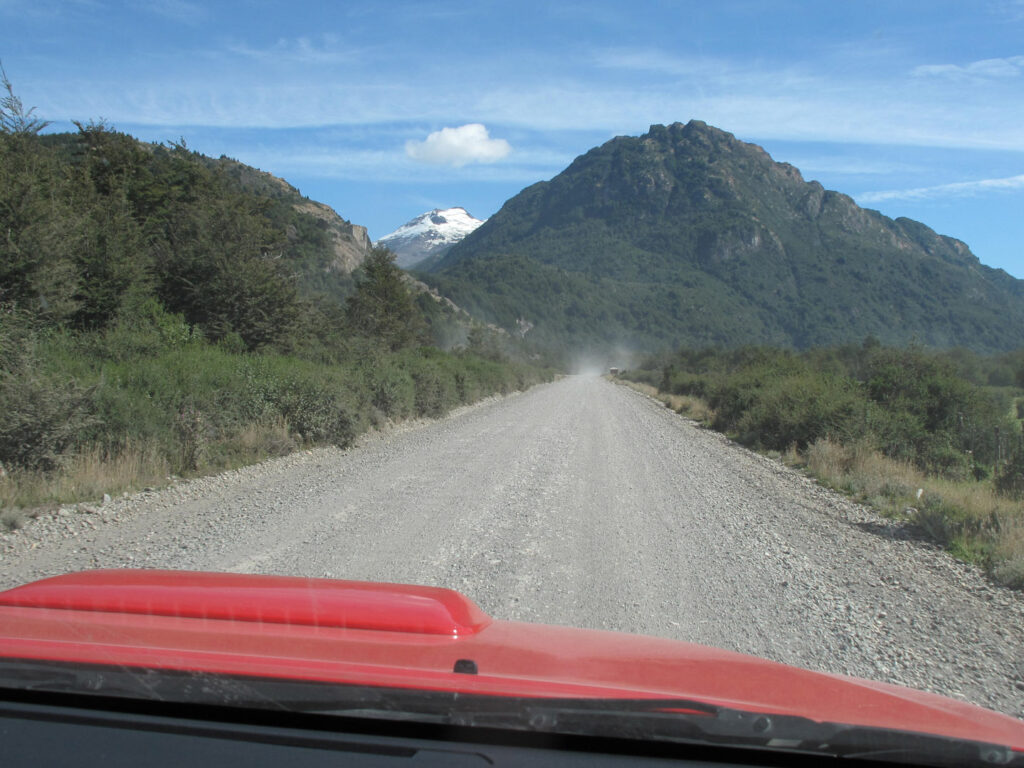 Driving along the Carretera Austral, Aysen Region, Chile