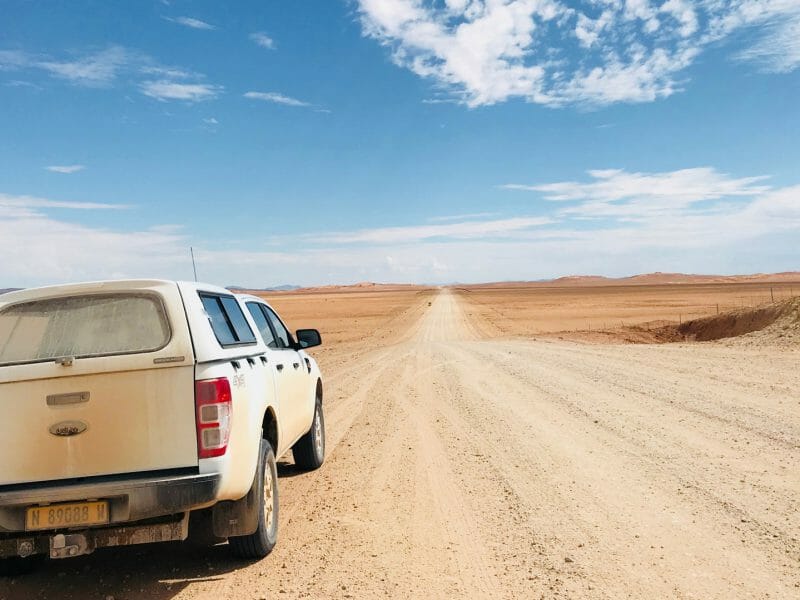 driving to Swakopmund, Namibia
