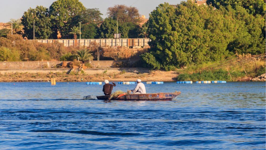 Fishing boat, River Nile, Egypt
