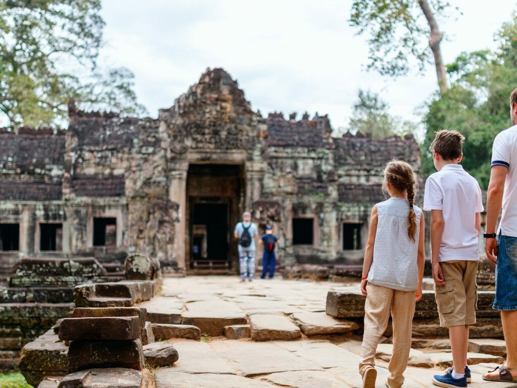 family, Angkor, Siem Reap, Cambodia