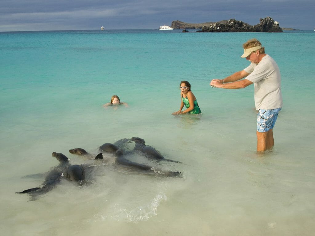 Family in the Galapagos Islands