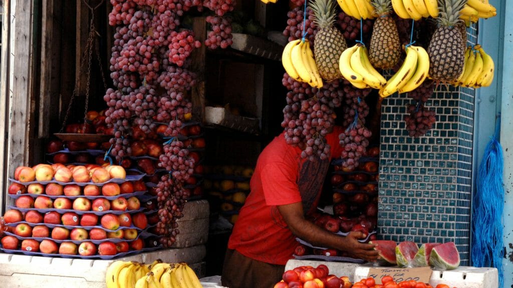Fruit vendor in Trinidad