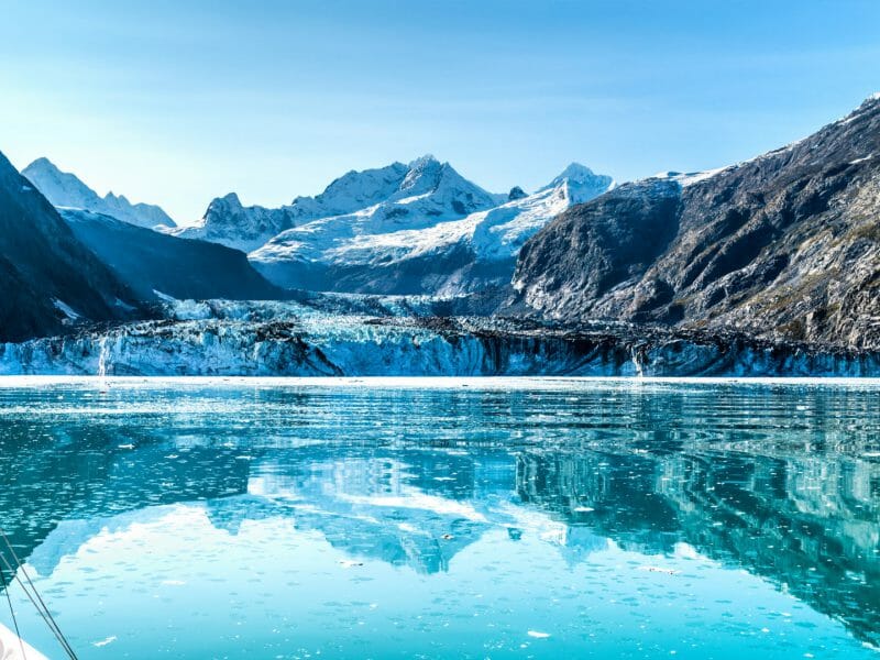 Cystal blue glacial water