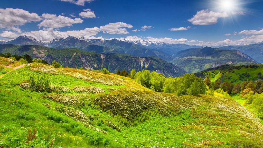 Greater Caucasus Mountain Range, Upper Svaneti, Georgia