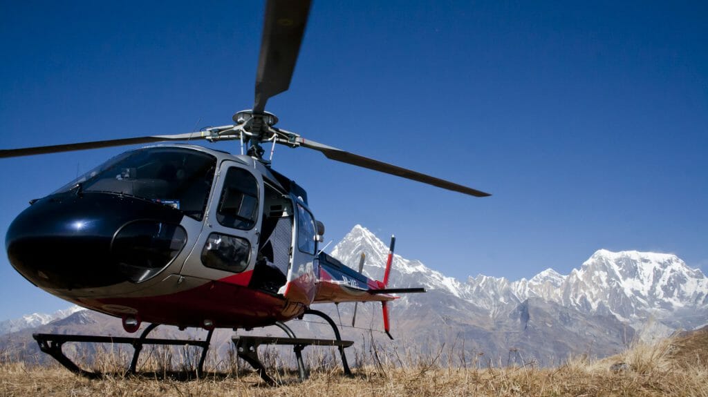 Helicopter, Mountains, Nepal