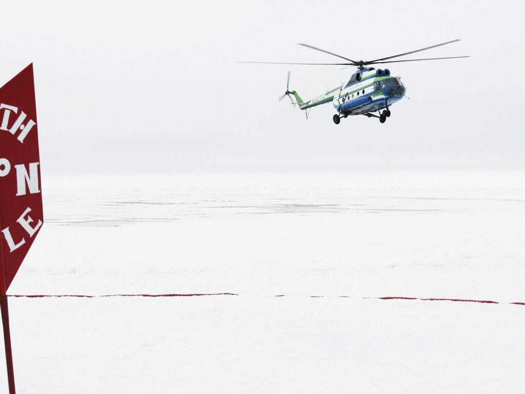 Helicopter to the North Pole