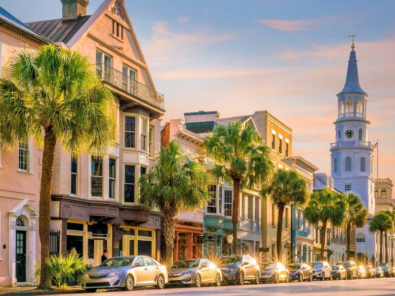 Historical downtown area of Charleston, South Carolina, Deep South, USA