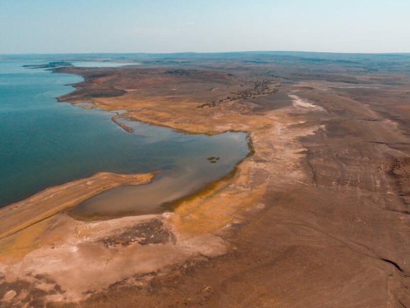 Lake Turkana from above, Kenya