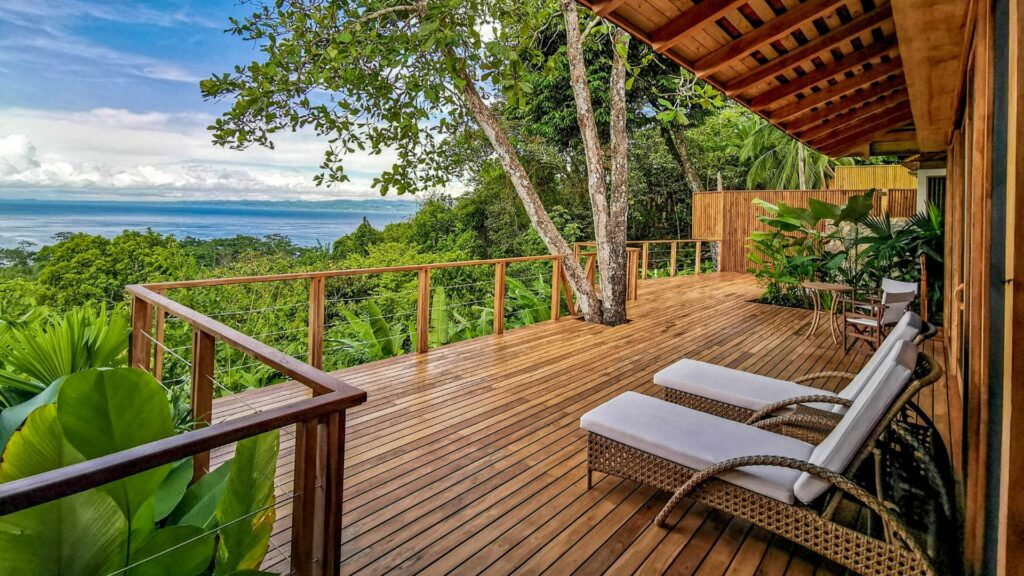 Premier villa deck, Lapa Rios, Osa Peninsula, Costa Rica