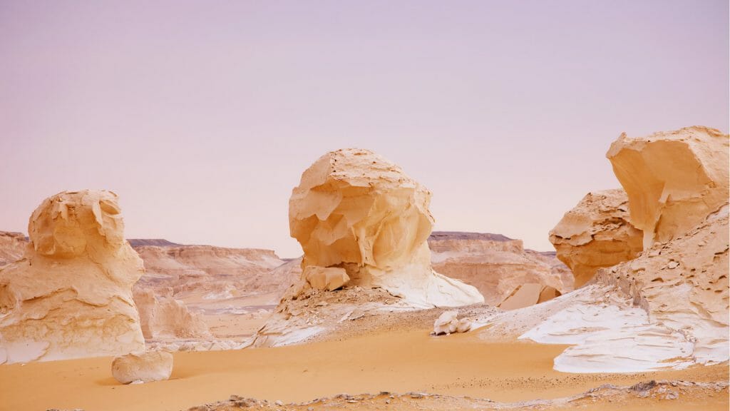 Limestone formation rock, White Desert, Egypt