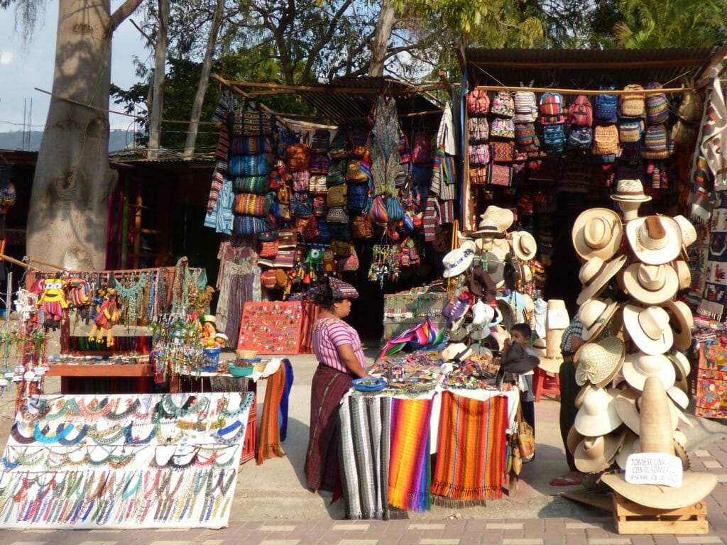 market stall, Santiago village, Lake Atitlan, Guatemala