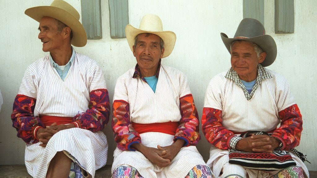 Men in traditional dress, Guatemala