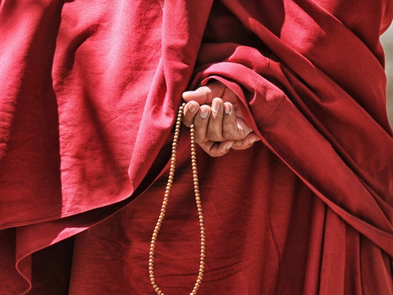 Monk with Prayer Beads, Tibet