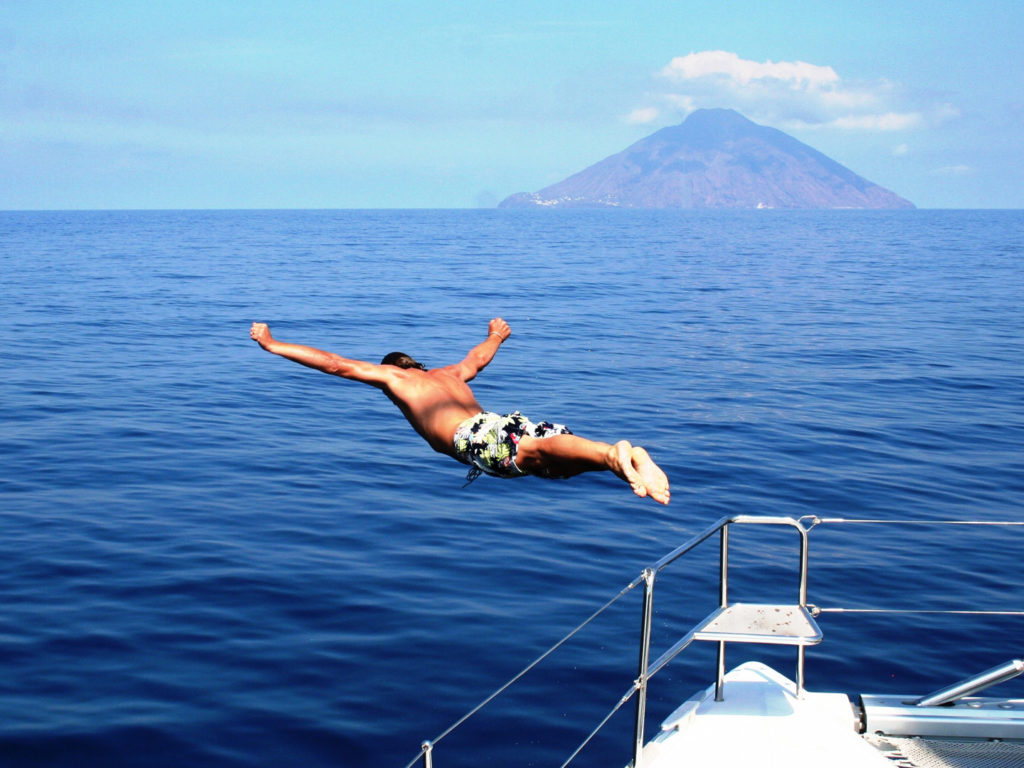 Ombre Blu, Diving off Deck, Italy