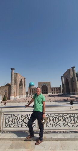 Paul Craven in Samarkand, Uzbekistan