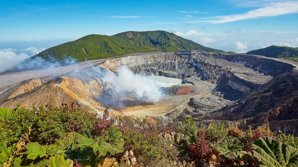 Poas Volcano crater, Costa Rica