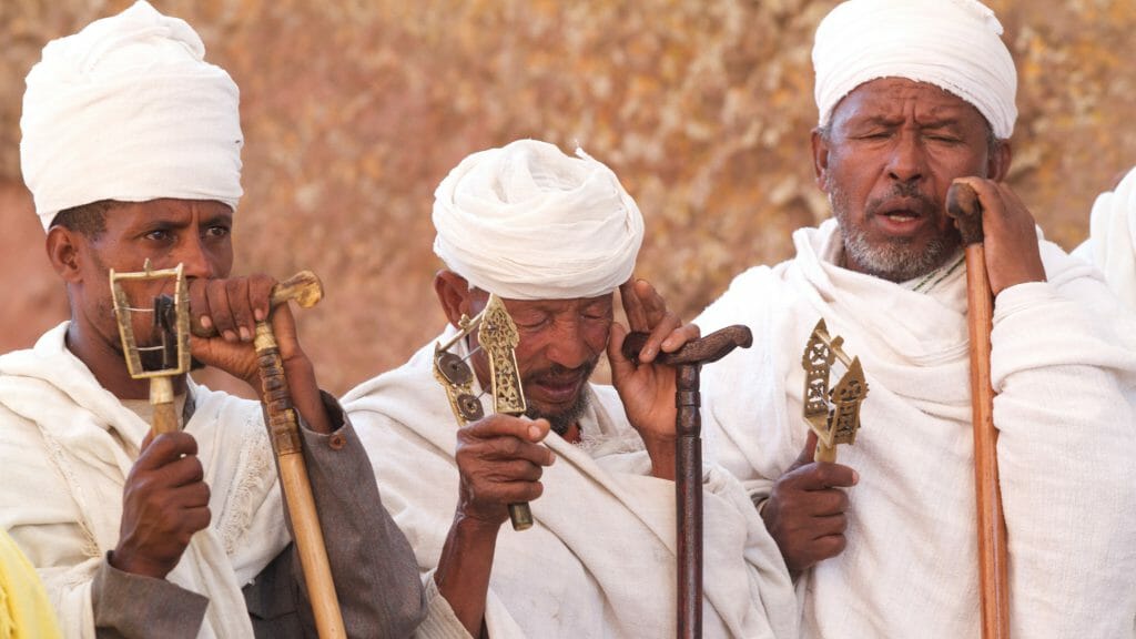 Priests, Lalibela, Ethiopia