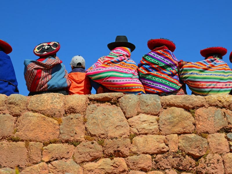 Quechua Peoplem, Inca Wall, Peru
