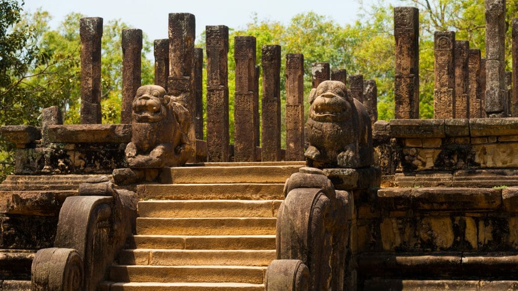 Steps at Polonnaruwa, Sri Lanka