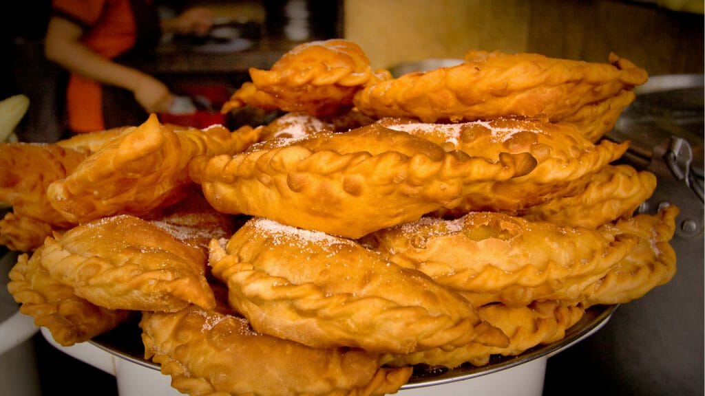 Local street food, empanadas, Ecuador