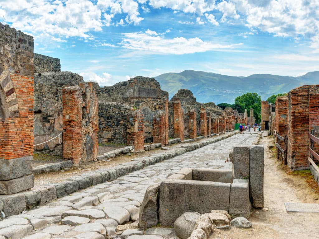 Street in Pompeii, Pompeii, Italy