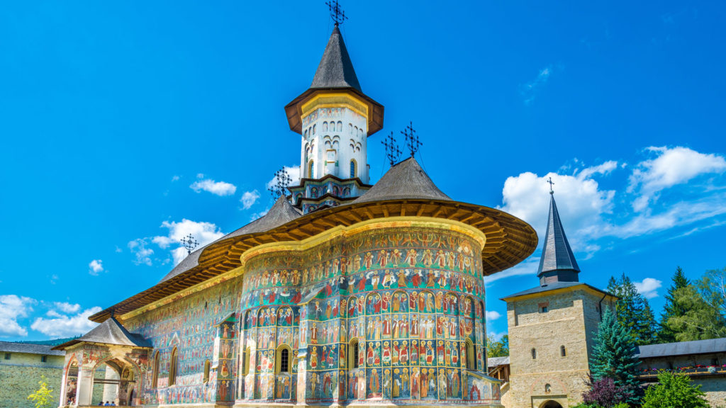Sucevita orthodox painted church monastery, Suceava town, Moldavia, Bucovina, Romania