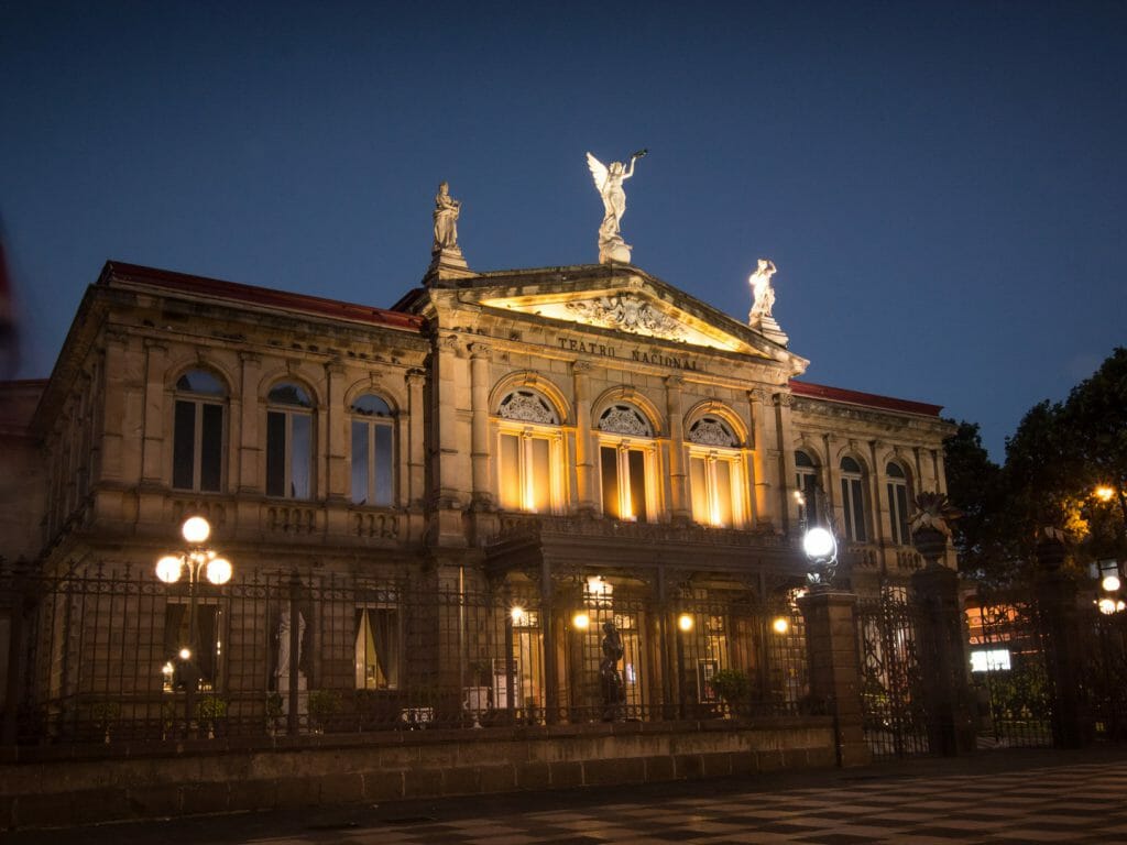 Teatro Nacional de Noche. San Jose, Costa Rica