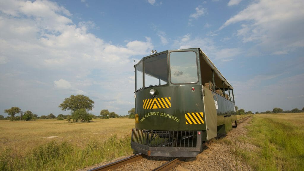 The elephant Express, Hwange, Zimbabwe