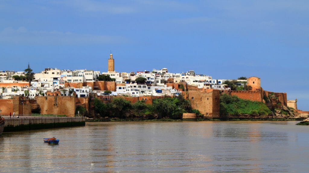The historical Medina of the city of Rabat, capital of Morocco, viewed from the river