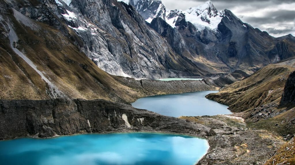 Three Lagoons at Huayhuash Trek, Peru