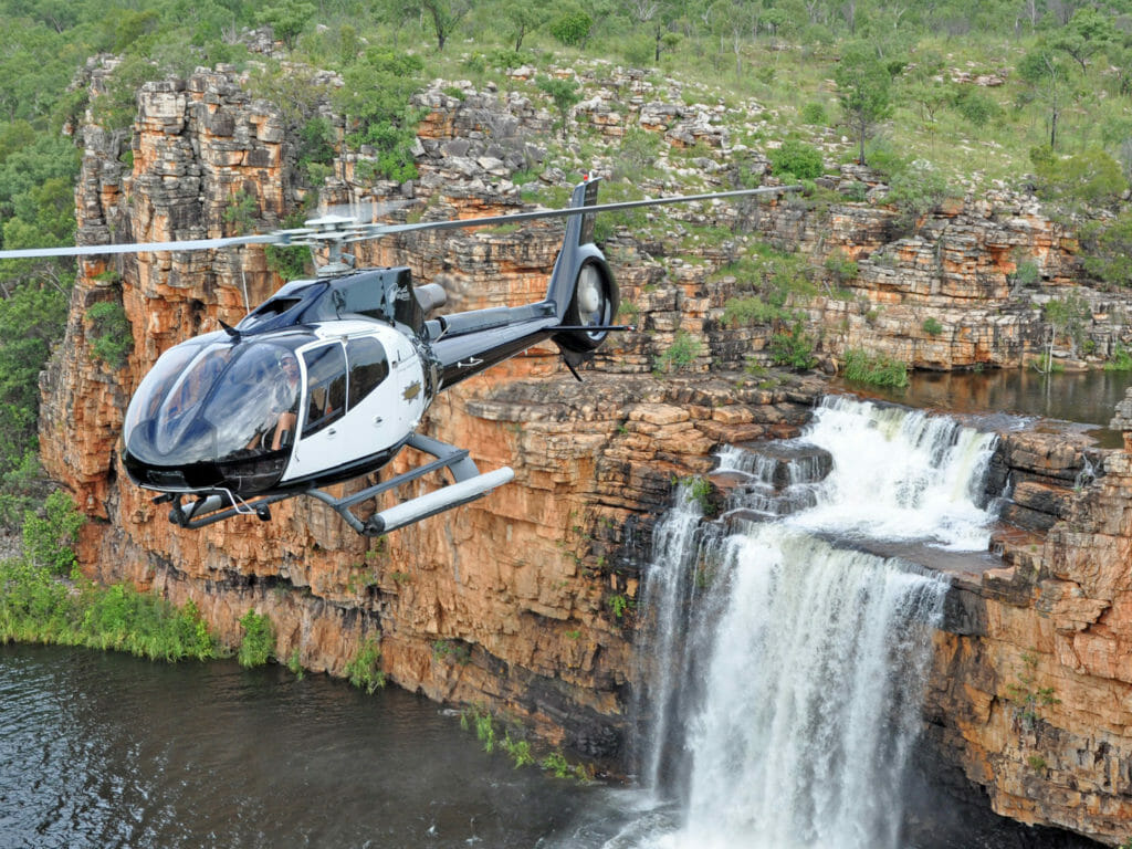 True North Boat, Helicopter over Eagle Falls, The Kimberley, Western Australia