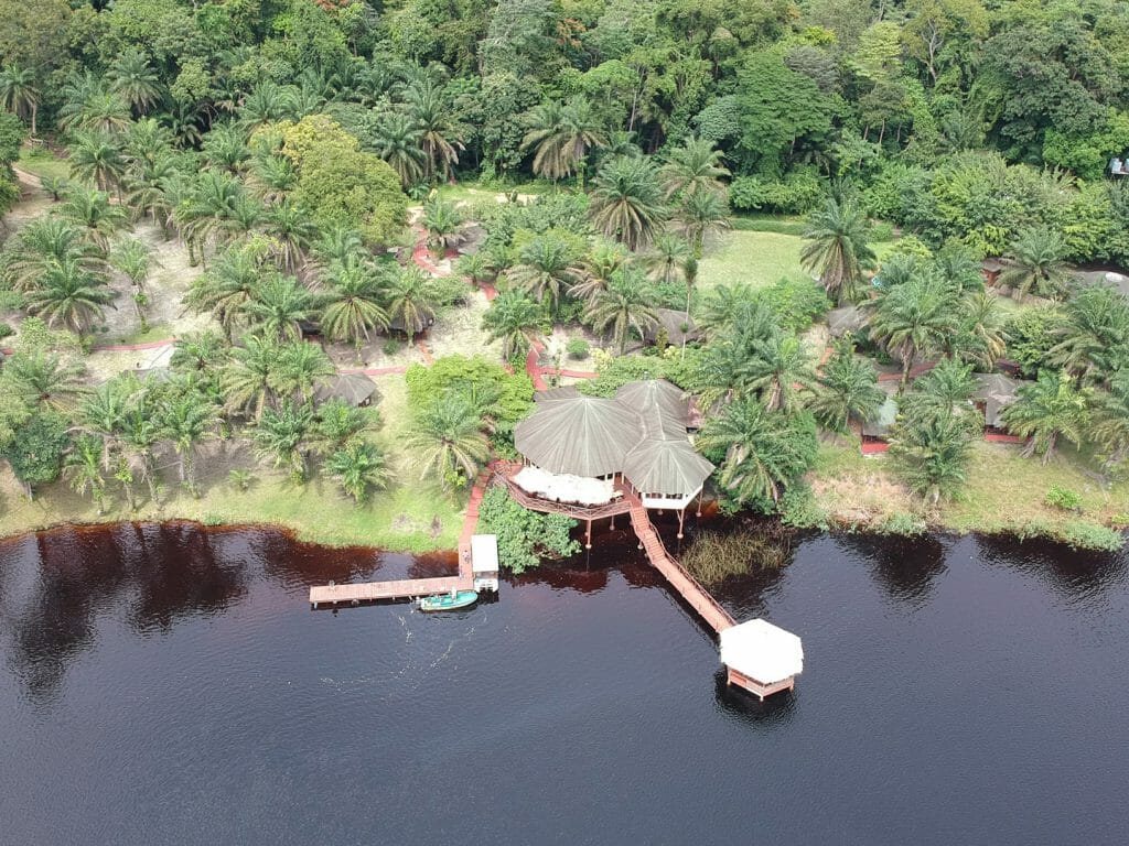 View from above, Loango Lodge, Loango National Park